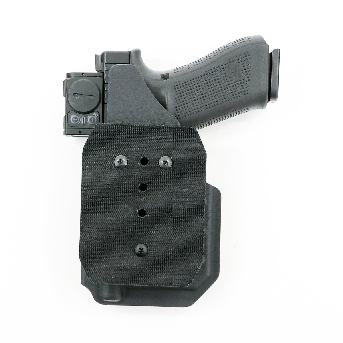 Phoenix light-bearing tactical holster with Velcro Plate for mounting inside bags