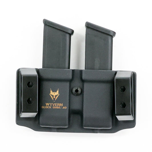 Rear view of the Wyvern Glock magazine carrier with Adaptive Belt Loops