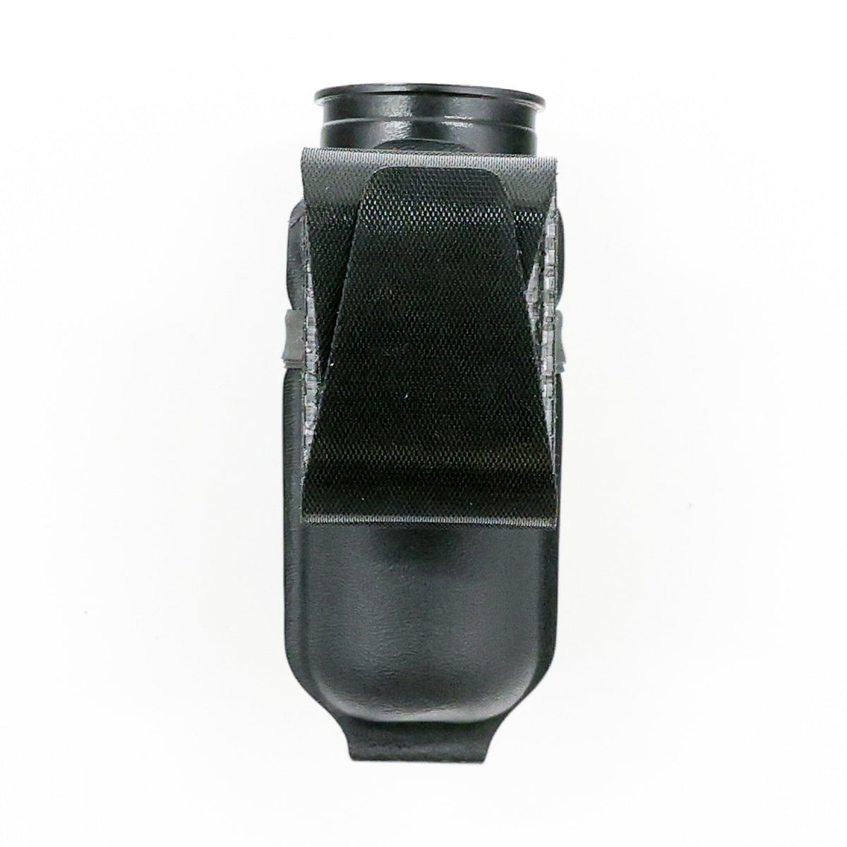 Constrictor 40 mm round carrier with Squeeze adjustable hook-and-loop belt attachment – closed position