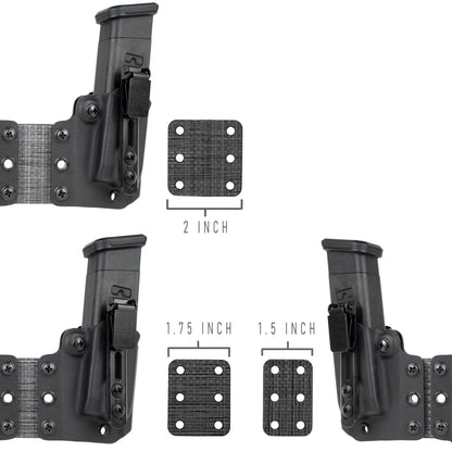 Tegris bridge size comparison showing the included 1.5-, 1.75- and 2-inch options