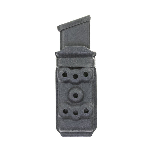 Rear view of the Constrictor 9 mm/.40 S&W pistol magazine carrier showing the universal mounting pattern
