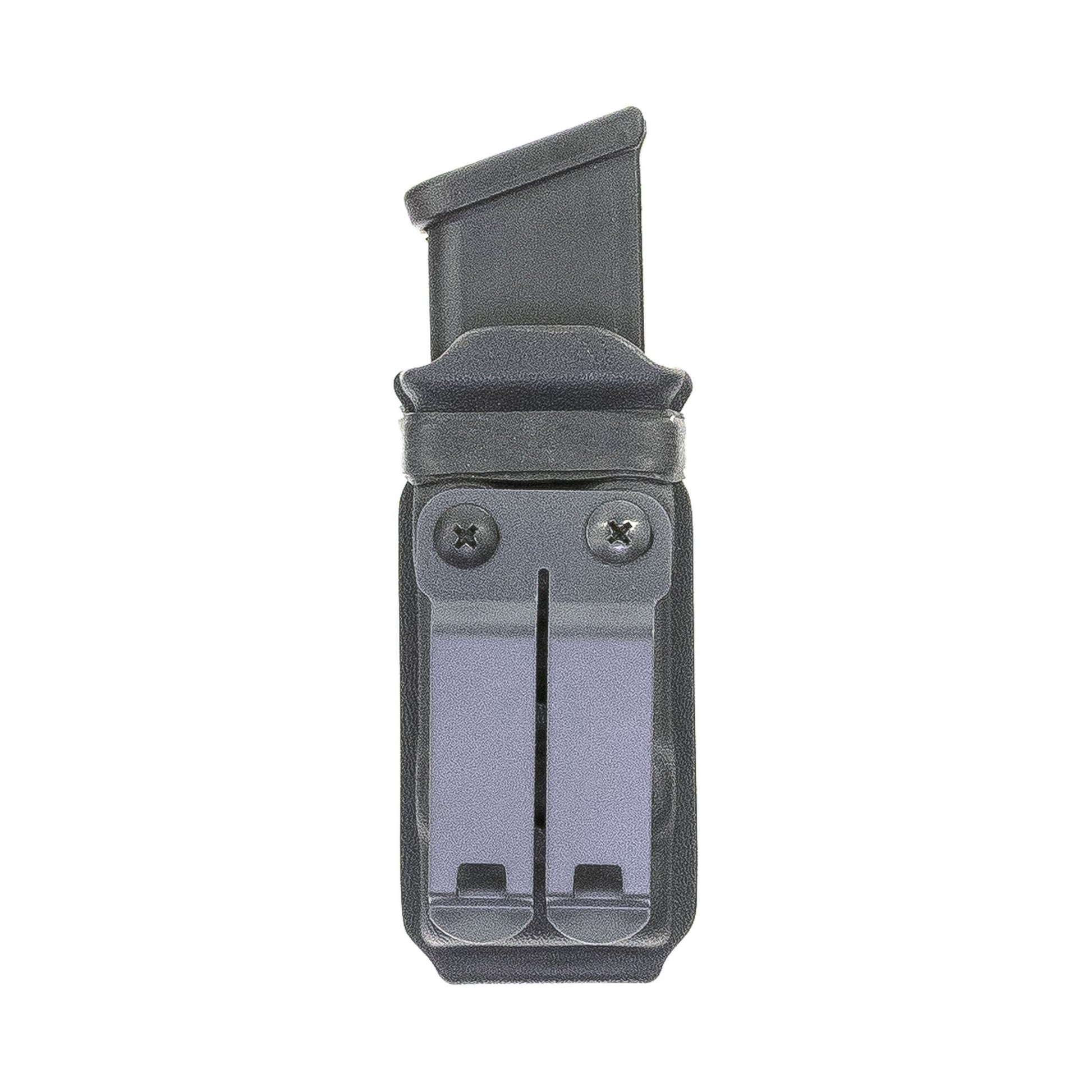Constrictor 9 mm/.40 S&W pistol magazine carrier with DCC Monoblock metal belt clip