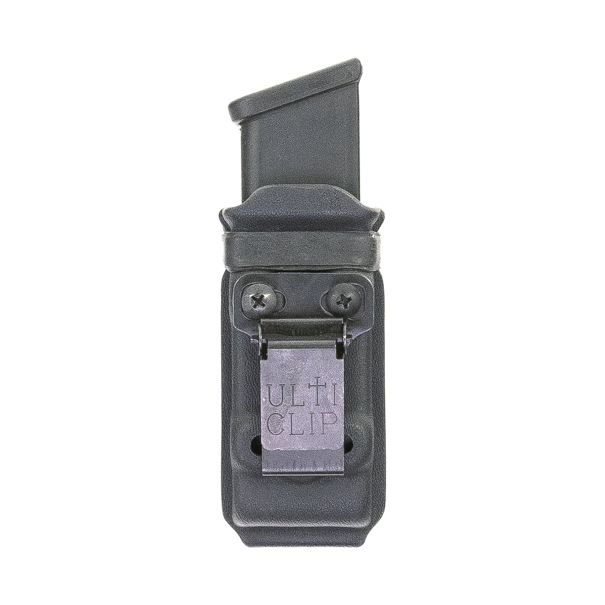 Constrictor 9 mm/.40 S&W pistol magazine carrier with UltiClip Ultituck