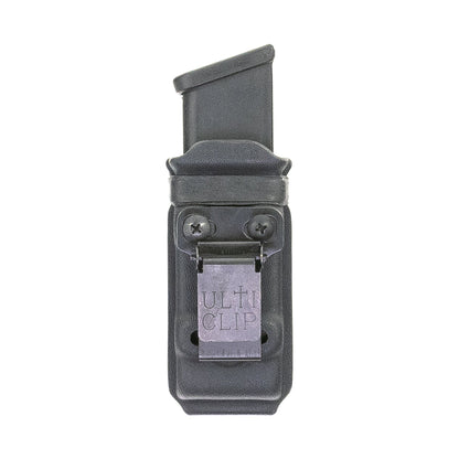 Constrictor 9 mm/.40 S&W pistol magazine carrier with UltiClip Ultituck