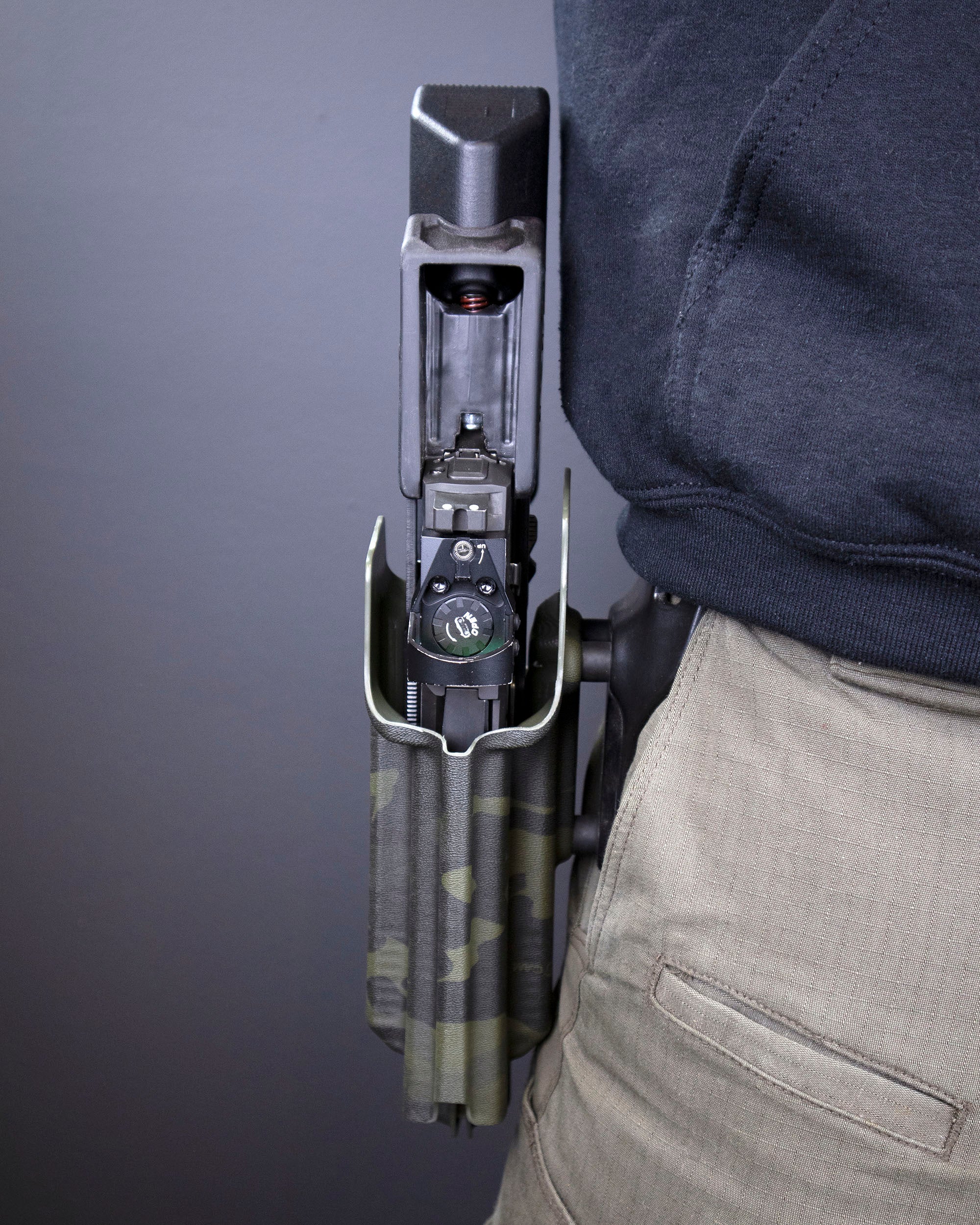 アンプ Tsutchy CAPACITOR - OWB Holster for Flux Defense Raider – Gray Fox