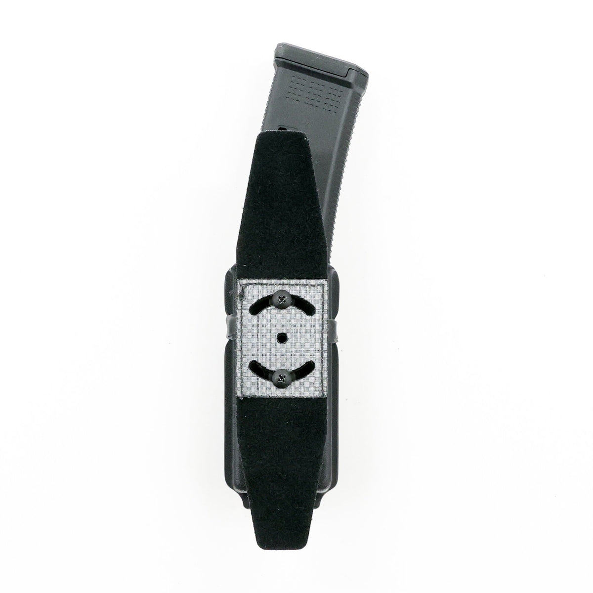 Squeeze low-profile belt attachment for the Constrictor CZ Scorpion EVO magazine carrier – open position
