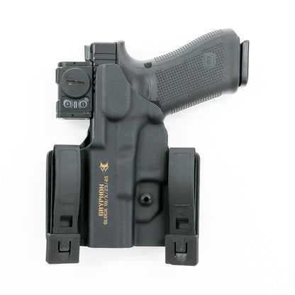 Rear view of the Gryphon OWB Kydex holster with K-LOC Clips