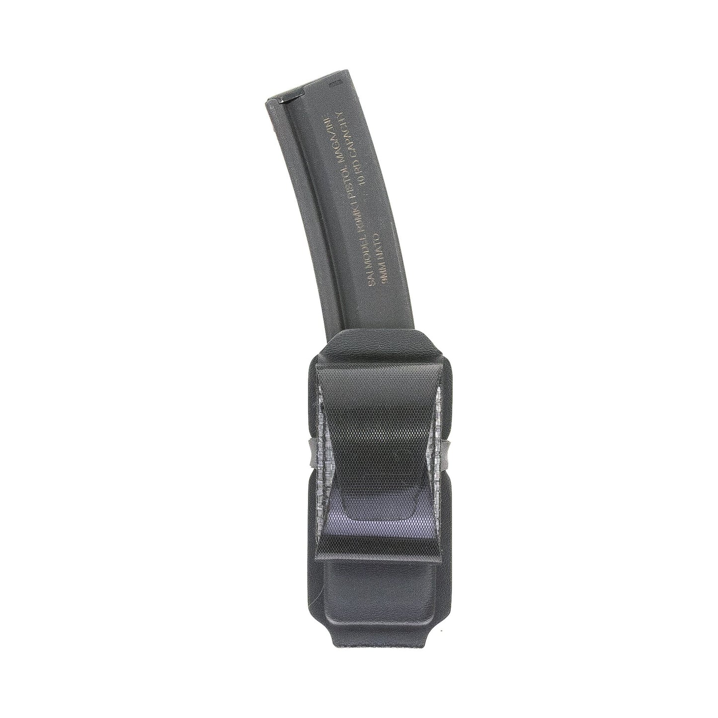 Constrictor PCC Magazine Carrier with Squeeze adjustable hook-and-loop belt mounting system - closed position