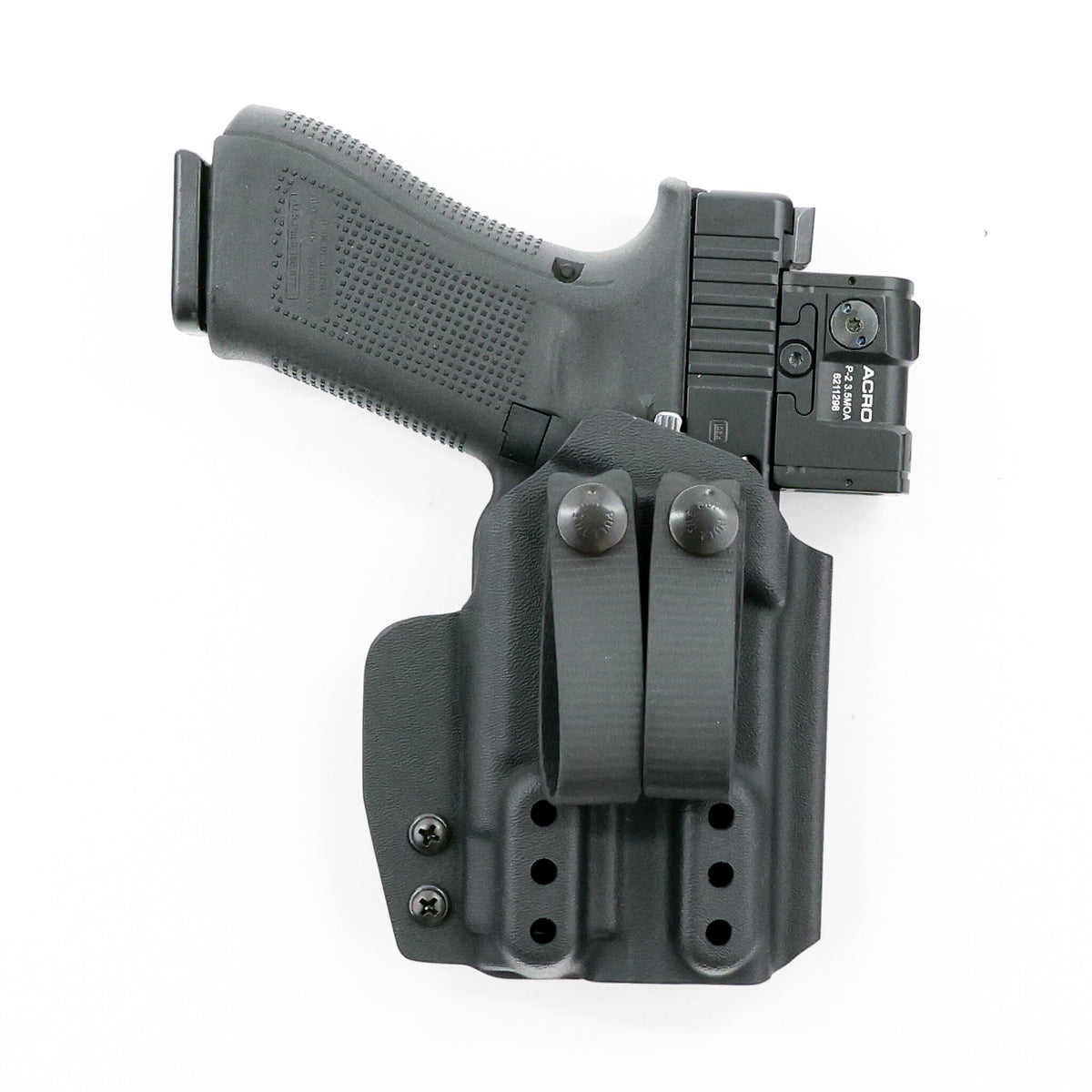 Wraith light-bearing IWB holster with dual soft-loop belt attachments
