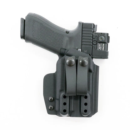 Wraith light-bearing IWB holster with dual soft-loop belt attachments