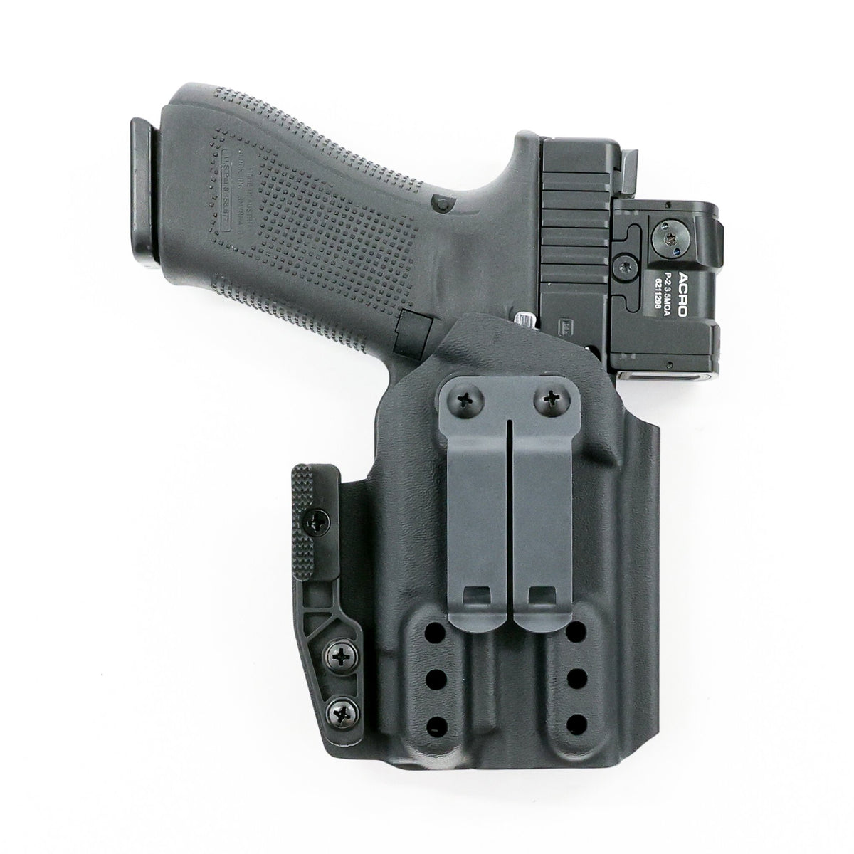 Wraith light-bearing IWB holster with DCC Monoblock clip and optional Concealment Wing