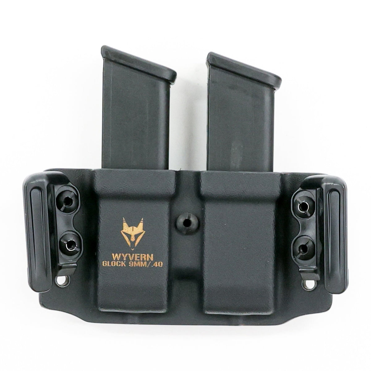 Rear view of the Wyvern Glock magazine carrier with MatchPoint USA Dura-Grip belt loops