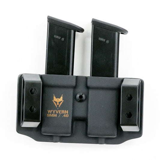 Rear view of the Wyvern 9 mm/.40 S&W magazine carrier with Adaptive Belt Loops
