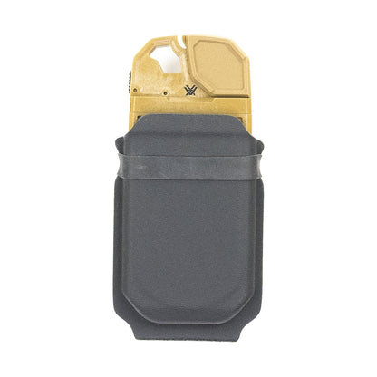 Boreas Kydex carrier holding a Vortex ACE ballistic weather meter – front view