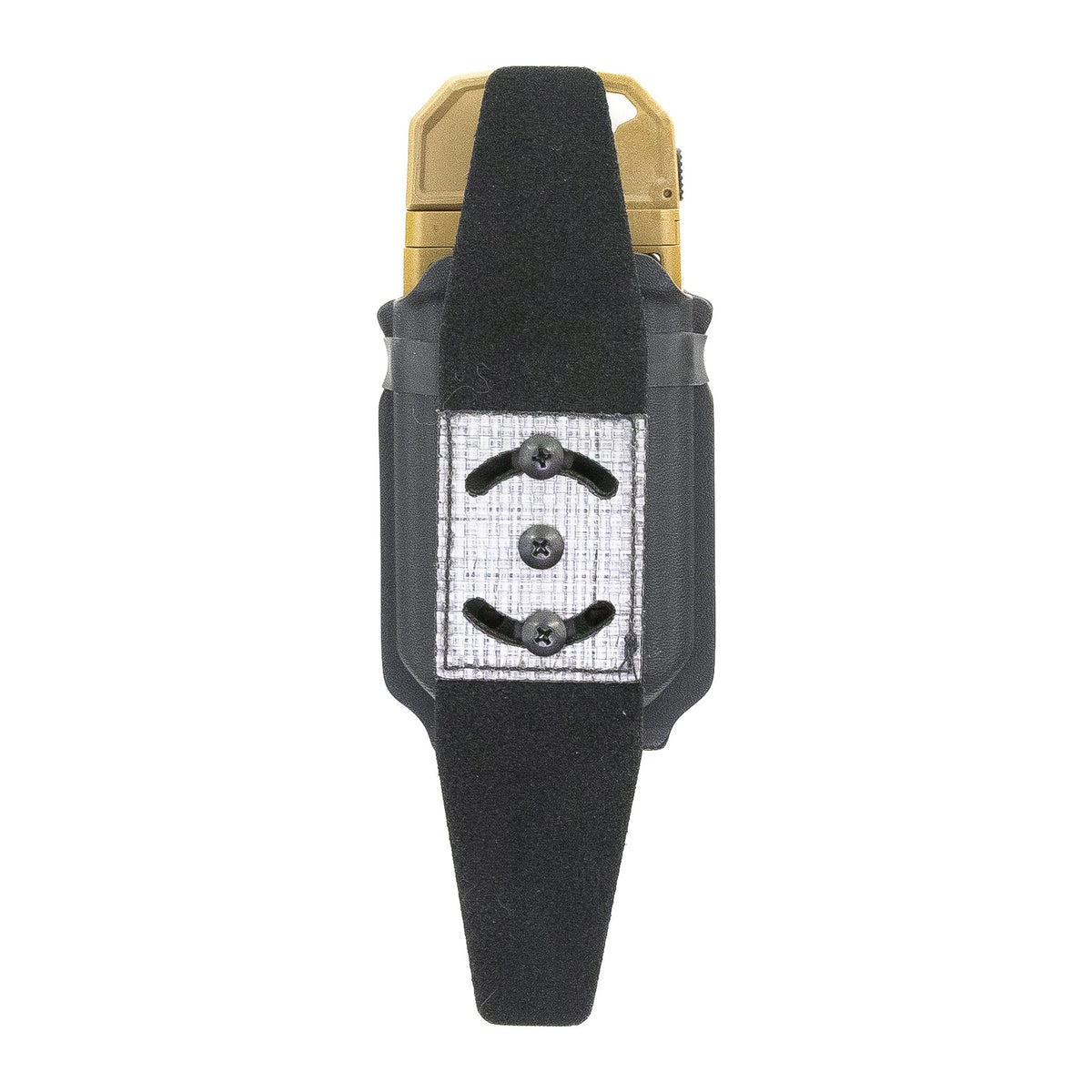 Squeeze adjustable hook-and-loop belt attachment for the Boreas Vortex ACE carrier – open position