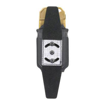 Squeeze adjustable hook-and-loop belt attachment for the Boreas Vortex ACE carrier – open position