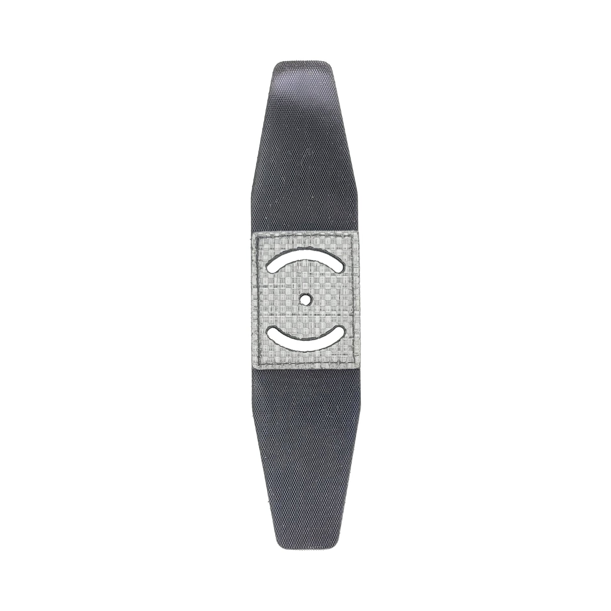 Reverse view of the Squeeze belt attachment showing the Tegris panel and dual-wrap straps